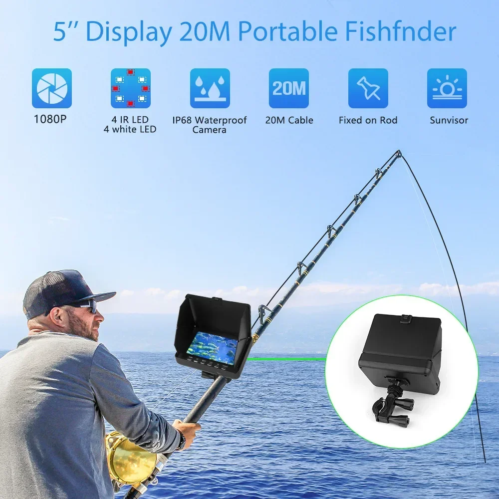 Fishfinder 5,0 inch LCD-scherm - Fish Finder Cable recensie en prijs
