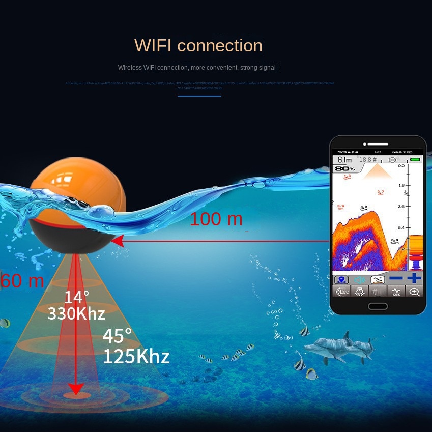 Nieuwe Dual-Frequency Smart Wi - Fish Finder Battery recensie en prijs
